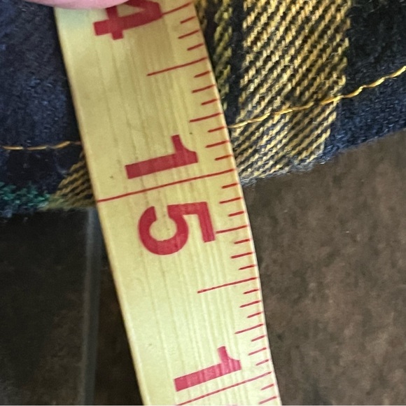 PRETTY GARBAGE Cincher Belted Plaid Pleated Mini Skirt Yellow Size Small GOTHIC - Picture 7 of 10